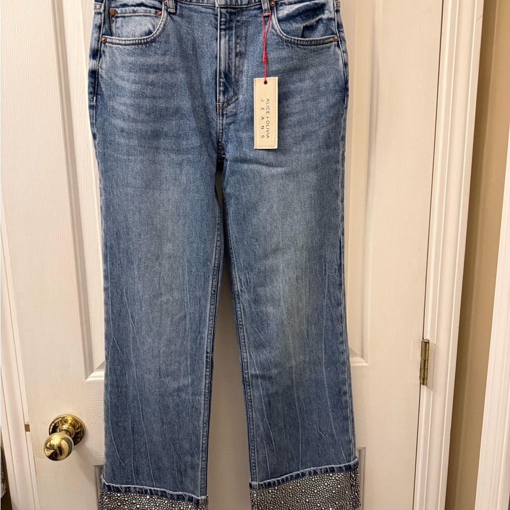 alice + olivia CHIC EMBELLISHED ANKLE JEAN - Picture 5 of 14